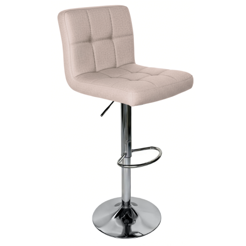 Barová stolička, sivohnedá taupe látka/chróm, KANDY 2 NEW