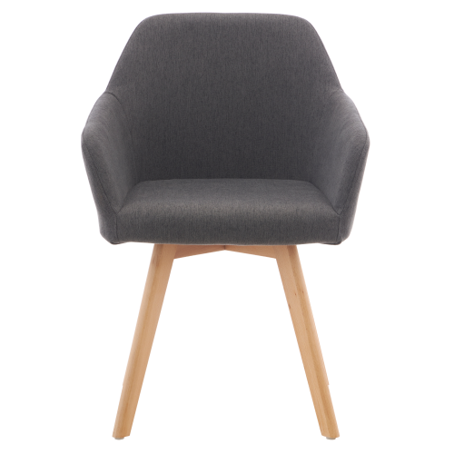 Dizajnové kreslo, tmavosivá/buk, CLORIN 2 NEW