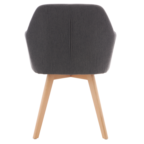 Dizajnové kreslo, tmavosivá/buk, CLORIN 2 NEW