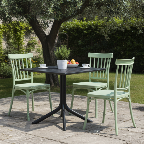 Stohovateľná stolička, olivovozelená SAZEN NEW