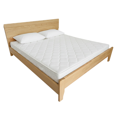 Manželská posteľ, 180x200, masívne drevo, prírodná, BEDIA