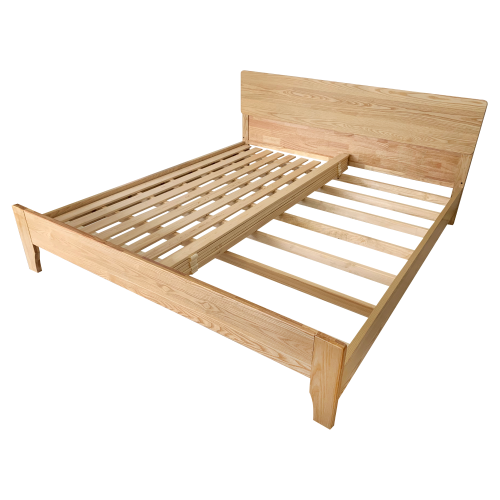 Manželská posteľ, 180x200, masívne drevo, prírodná, BEDIA