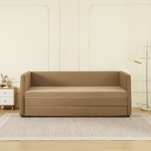 Posteľ s výsuvnou prístelkou, hnedá, 90x200, TALNIA Posteľ s výsuvnou prístelkou, hnedá, 90x200, TALNIA