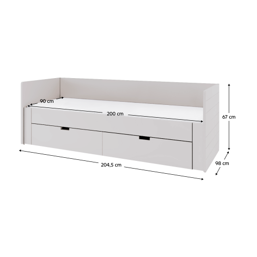 Rozkladacia posteľ, kašmír, 90/180x200, ANTONY