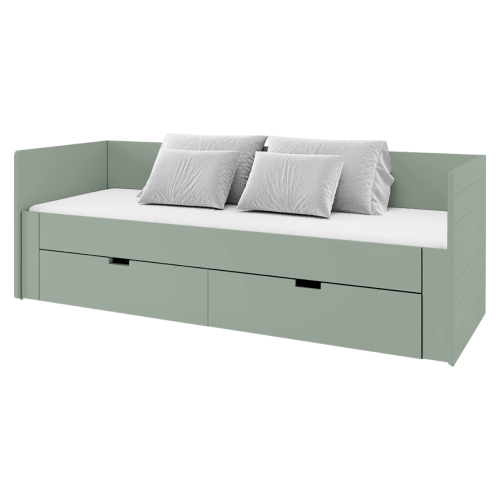 Rozkladacia posteľ, sivozelená, 90/180x200, ANTONY