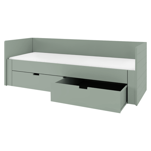 Rozkladacia posteľ, sivozelená, 90/180x200, ANTONY