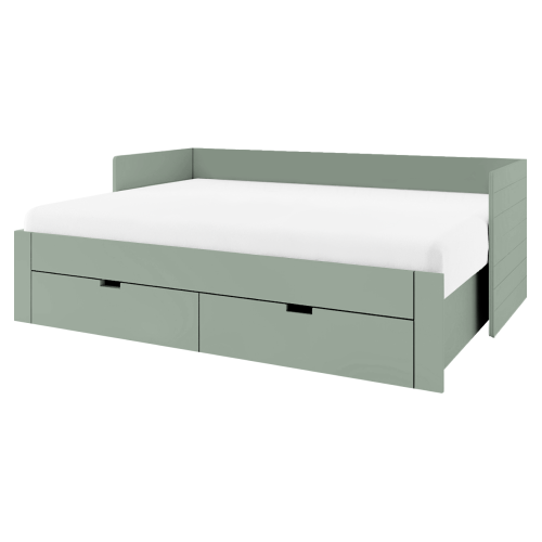 Rozkladacia posteľ, sivozelená, 90/180x200, ANTONY