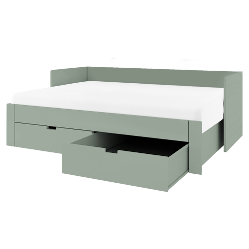 Rozkladacia posteľ, sivozelená, 90/180x200, ANTONY