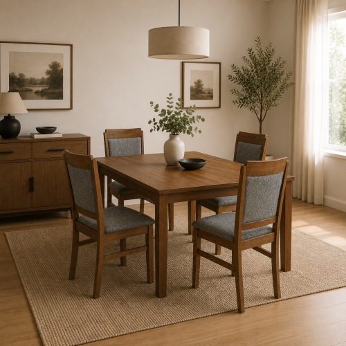 Jedálenská stolička, orech/hnedá, LUXA Jedálenská stolička, orech/hnedá, LUXA