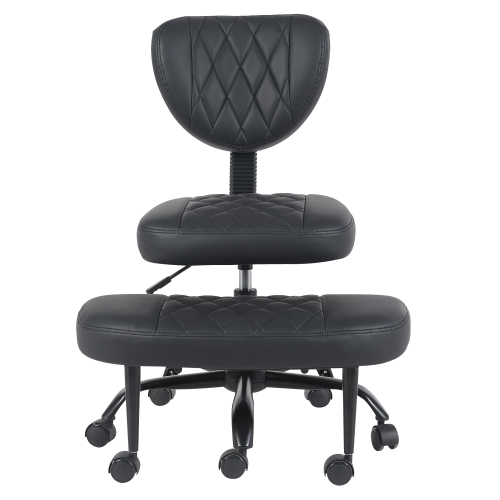 Ergonomická kľakačka, čierna ekokoža/čierna, SAMER Ergonomická kľakačka, čierna ekokoža/čierna, SAMER