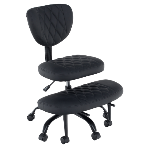 Ergonomická kľakačka, čierna ekokoža/čierna, SAMER Ergonomická kľakačka, čierna ekokoža/čierna, SAMER