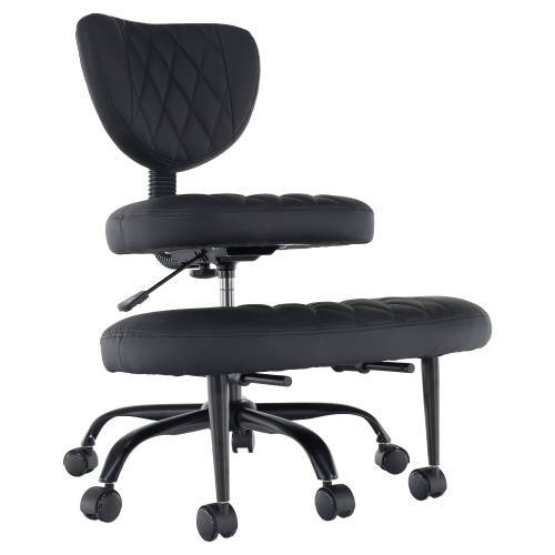 Ergonomická kľakačka, čierna ekokoža/čierna, SAMER Ergonomická kľakačka, čierna ekokoža/čierna, SAMER