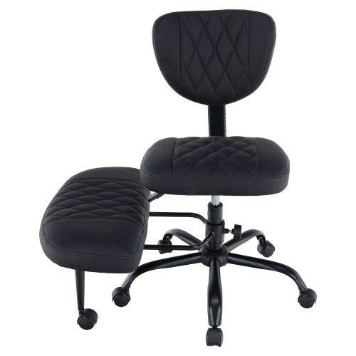 Ergonomická kľakačka, čierna ekokoža/čierna, SAMER Ergonomická kľakačka, čierna ekokoža/čierna, SAMER