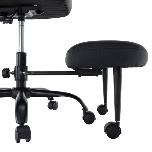 Ergonomická kľakačka, čierna ekokoža/čierna, SAMER Ergonomická kľakačka, čierna ekokoža/čierna, SAMER