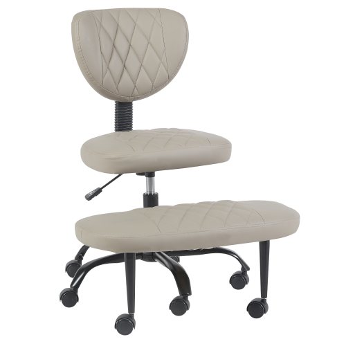 Ergonomická kľakačka, sivohnedá Taupe ekokoža/čierna, SAMER