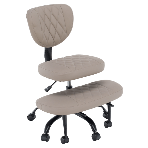 Ergonomická kľakačka, sivohnedá Taupe ekokoža/čierna, SAMER Ergonomická kľakačka, sivohnedá Taupe ekokoža/čierna, SAMER