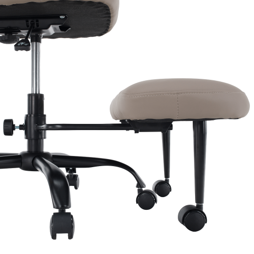 Ergonomická kľakačka, sivohnedá Taupe ekokoža/čierna, SAMER Ergonomická kľakačka, sivohnedá Taupe ekokoža/čierna, SAMER