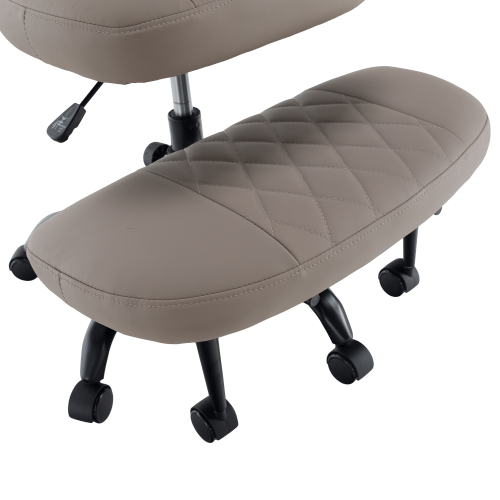 Ergonomická kľakačka, sivohnedá Taupe ekokoža/čierna, SAMER Ergonomická kľakačka, sivohnedá Taupe ekokoža/čierna, SAMER