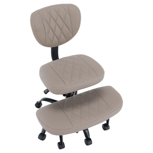 Ergonomická kľakačka, sivohnedá Taupe ekokoža/čierna, SAMER Ergonomická kľakačka, sivohnedá Taupe ekokoža/čierna, SAMER