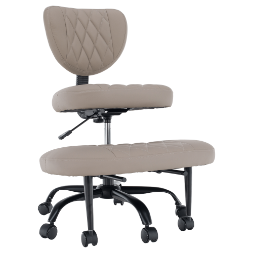 Ergonomická kľakačka, sivohnedá Taupe ekokoža/čierna, SAMER Ergonomická kľakačka, sivohnedá Taupe ekokoža/čierna, SAMER