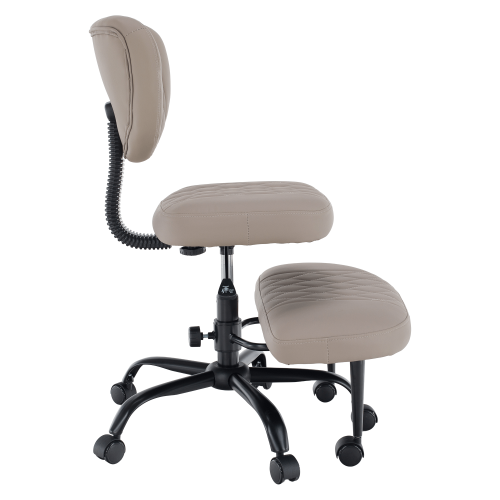 Ergonomická kľakačka, sivohnedá Taupe ekokoža/čierna, SAMER Ergonomická kľakačka, sivohnedá Taupe ekokoža/čierna, SAMER