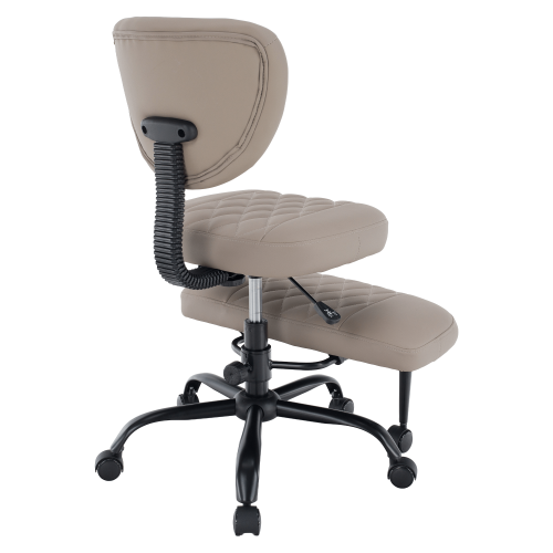 Ergonomická kľakačka, sivohnedá Taupe ekokoža/čierna, SAMER Ergonomická kľakačka, sivohnedá Taupe ekokoža/čierna, SAMER