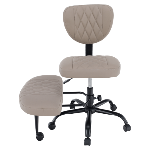 Ergonomická kľakačka, sivohnedá Taupe ekokoža/čierna, SAMER Ergonomická kľakačka, sivohnedá Taupe ekokoža/čierna, SAMER