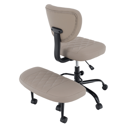 Ergonomická kľakačka, sivohnedá Taupe ekokoža/čierna, SAMER Ergonomická kľakačka, sivohnedá Taupe ekokoža/čierna, SAMER