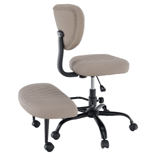 Ergonomická kľakačka, sivohnedá Taupe ekokoža/čierna, SAMER Ergonomická kľakačka, sivohnedá Taupe ekokoža/čierna, SAMER