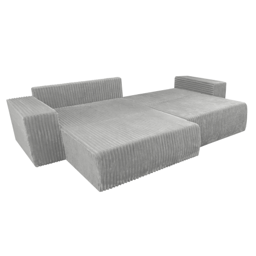 Univerzálna sedacia súprava, svetlosivá, PREMA ROH UNI