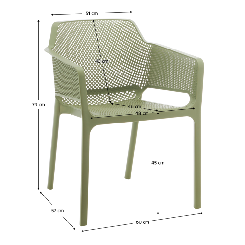 Stohovateľné kreslo, zelená, LAVTON