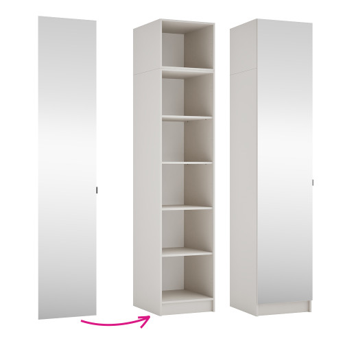 Vysoké dvierka so zrkadlom 50, kašmír, KREO