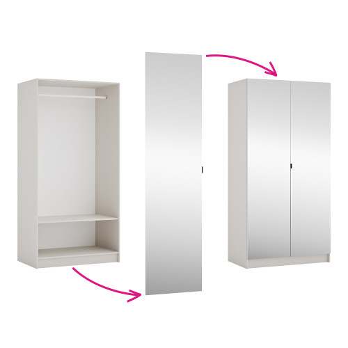 Korpus skrine 100, vešiakový, kašmír, KREO