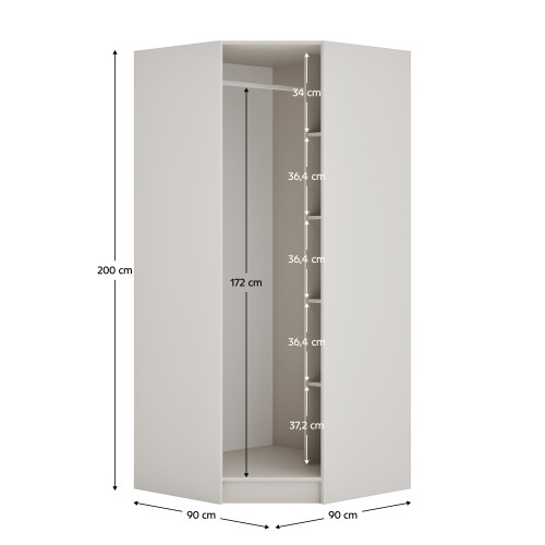 Korpus rohovej skrine, kašmír, KREO