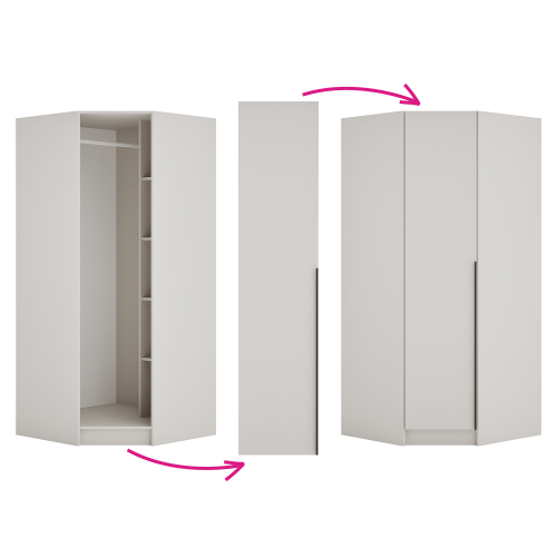 Rohové nízke dvierka, kašmír, KREO