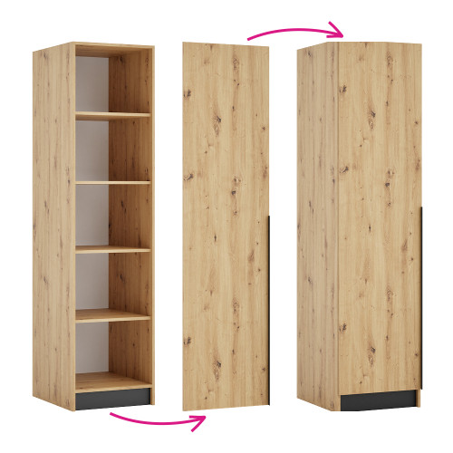 Korpus skrine 50, policový, dub artisan, KREO