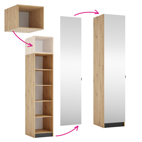 Korpus nadstavca 50, dub artisan, KREO