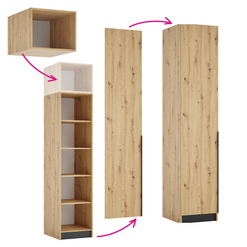 Korpus nadstavca 50, dub artisan, KREO