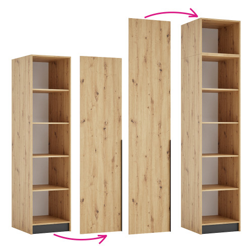 Nízke dvierka 50, dub artisan, KREO