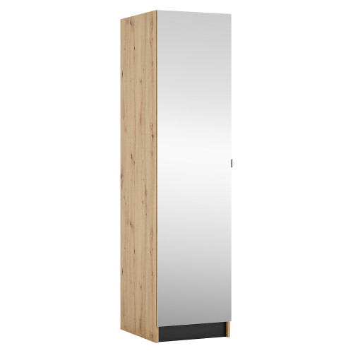 Nízke dvierka so zrkadlom 50, dub artisan, KREO