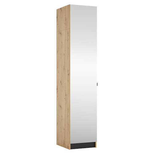 Vysoké dvierka so zrkadlom 50, dub artisan, KREO