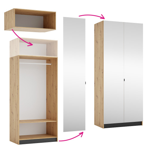 Korpus nadstavca 100, dub artisan, KREO