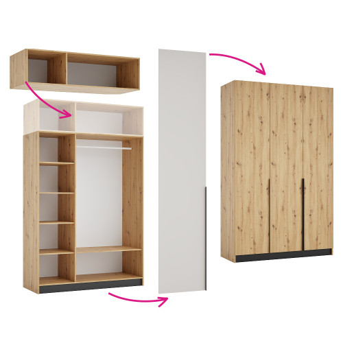 Korpus nadstavca 150, dub artisan, KREO