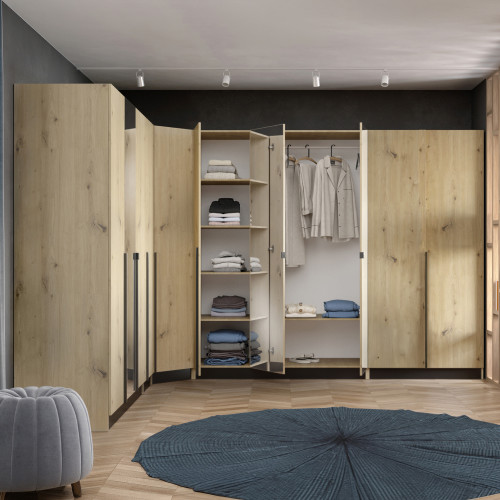 Rohové nízke dvierka, dub artisan, KREO