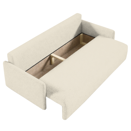 Rozkladacia pohovka, smotanová, ZERUS