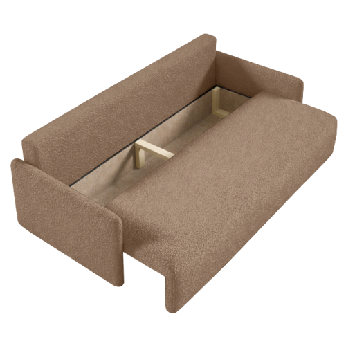 Rozkladacia pohovka, hnedá, ZERUS