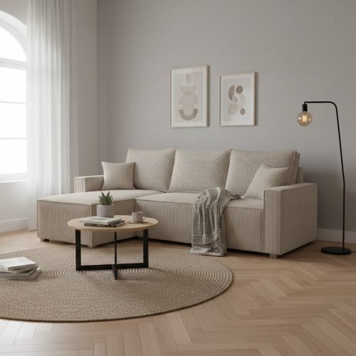 Univerzálna sedacia súprava, sivobéžová Taupe, APERO ROH Univerzálna sedacia súprava, sivobéžová Taupe, APERO ROH