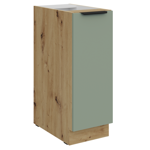 Spodná skrinka s výsuvným košom, aquamarine/dub artisan, ARSANY 30 D CARGO BB Spodná skrinka s výsuvným košom, aquamarine/dub artisan, ARSANY 30 D CARGO BB