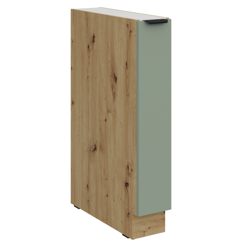 Spodná skrinka s výsuvným košom, aquamarine/dub artisan, ARSANY 15 D CARGO BB Spodná skrinka s výsuvným košom, aquamarine/dub artisan, ARSANY 15 D CARGO BB