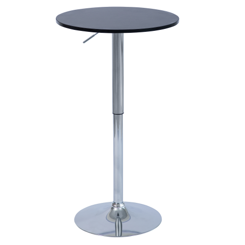 Barový stôl s nastaviteľnou výškou, čierna, priemer 60 cm, BRANY 3 NEW Barový stôl s nastaviteľnou výškou, čierna, priemer 60 cm, BRANY 3 NEW